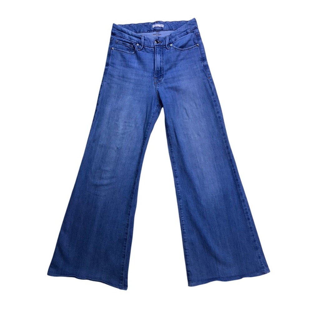 Good American Wide Leg Jeans‎ Womens 6/28 Blue High Rise GWP255T